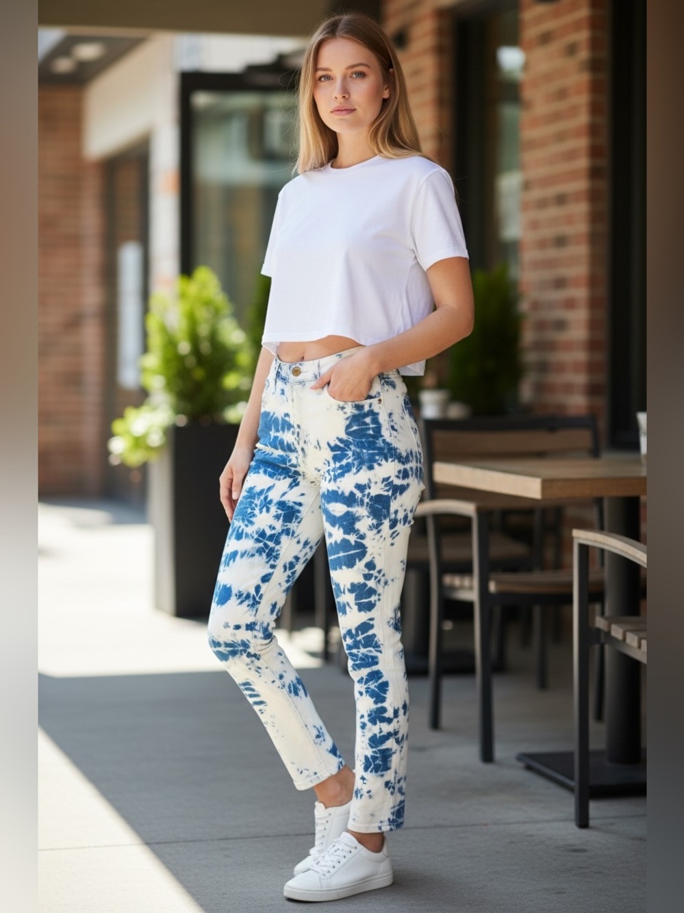 Levi’s Strauss Blue & White Tie Dye Women’s Jeans